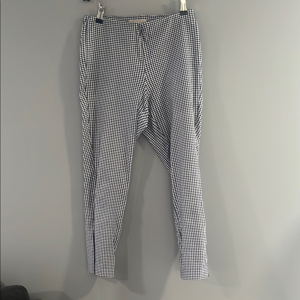 Michael Kors Blue and White Seersucker Trousers